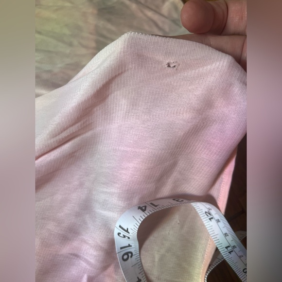 Vintage 70s 80s Nightgown Robe Button Front Ruffled Pink Made In USA - Picture 7 of 9